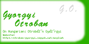 gyorgyi otroban business card